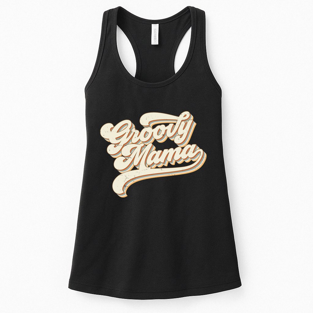 Groovy Mama Retro Cute Gift Womens Tank Top