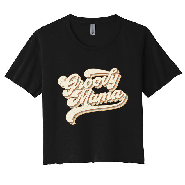 Groovy Mama Retro Cute Gift Crop Top