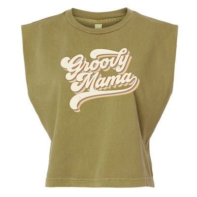 Groovy Mama Retro Cute Gift Garment-Dyed Women's Muscle Tee