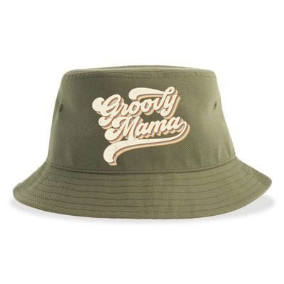 Groovy Mama Retro Cute Gift Sustainable Bucket Hat