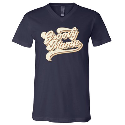 Groovy Mama Retro Cute Gift V-Neck T-Shirt