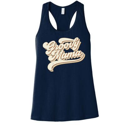 Groovy Mama Retro Cute Gift Women's Racerback Tank