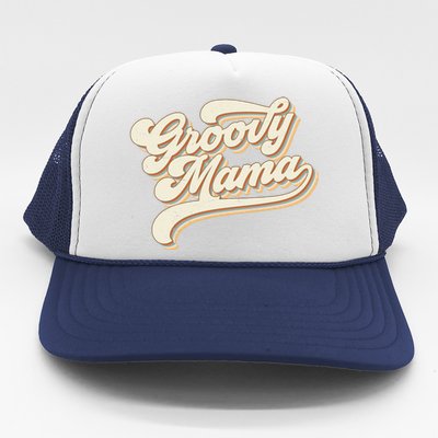 Groovy Mama Retro Cute Gift Trucker Hat