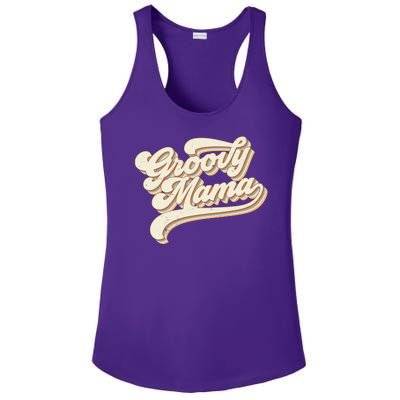 Groovy Mama Retro Cute Gift Ladies PosiCharge Competitor Racerback Tank