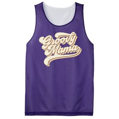 Groovy Mama Retro Cute Gift Mesh Reversible Basketball Jersey Tank