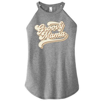 Groovy Mama Retro Cute Gift Women's Perfect Tri Rocker Tank