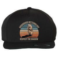 Groundhog Meteorology Respect The Shadow Groundhog Day Wool Snapback Cap
