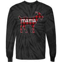 Goat Mama Red Plaid Merry Goatmas Christmas Mom Goat Lovers Long Sleeve Tie-Dye Long Sleeve Shirt