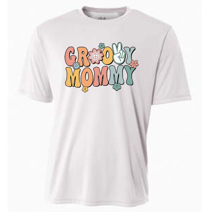 Groovy Mommy Retro Mom Matching Family Cooling Performance Crew T-Shirt