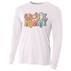 Groovy Mommy Retro Mom Matching Family Cooling Performance Long Sleeve Crew