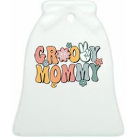 Groovy Mommy Retro Mom Matching Family Ceramic Bell Ornament