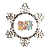 Groovy Mommy Retro Mom Matching Family Metallic Star Ornament