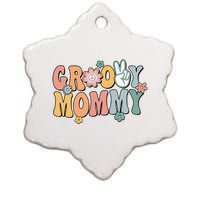 Groovy Mommy Retro Mom Matching Family Ceramic Star Ornament