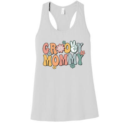 Groovy Mommy Retro Mom Matching Family Women's Racerback Tank