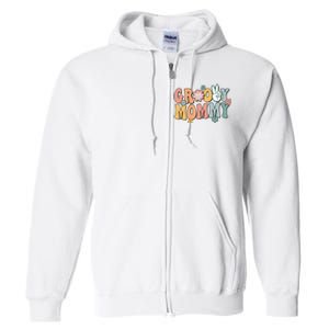 Groovy Mommy Retro Mom Matching Family Full Zip Hoodie