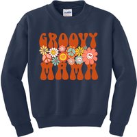 Groovy Mama Retro Matching Family Baby Shower Mother's Day Kids Sweatshirt