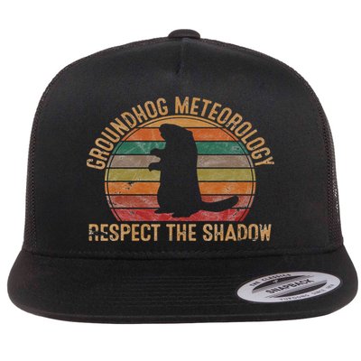 Groundhog Meteorology Respect the Shadow Gift Groundhog Day Flatbill Hat