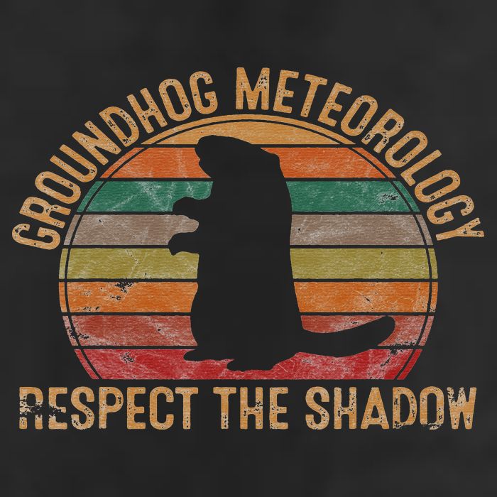 Groundhog Meteorology Respect the Shadow Gift Groundhog Day 25L Jumbo Tote