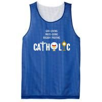 Godloving Massgoing Rosarypraying Catholic Great Gift Cute Gift Mesh Reversible Basketball Jersey Tank