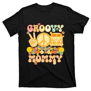 Groovy Mommy Retro Matching Family Baby Shower Mother's Day T-Shirt