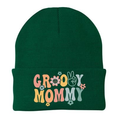 Groovy Mommy Retro Mom Matching Family 1st Birthday Party Knit Cap Winter Beanie