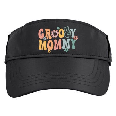 Groovy Mommy Retro Mom Matching Family 1st Birthday Party Adult Drive Performance Visor