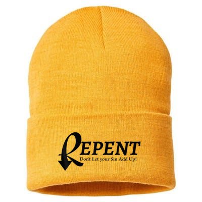 Gifts Making Room Repent Dont Let Your Sin Add Up Sustainable Knit Beanie