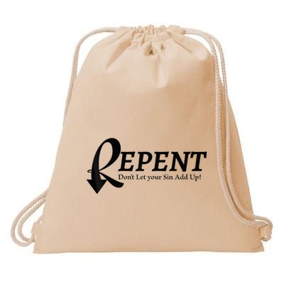 Gifts Making Room Repent Dont Let Your Sin Add Up Drawstring Bag