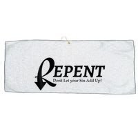 Gifts Making Room Repent Dont Let Your Sin Add Up Large Microfiber Waffle Golf Towel