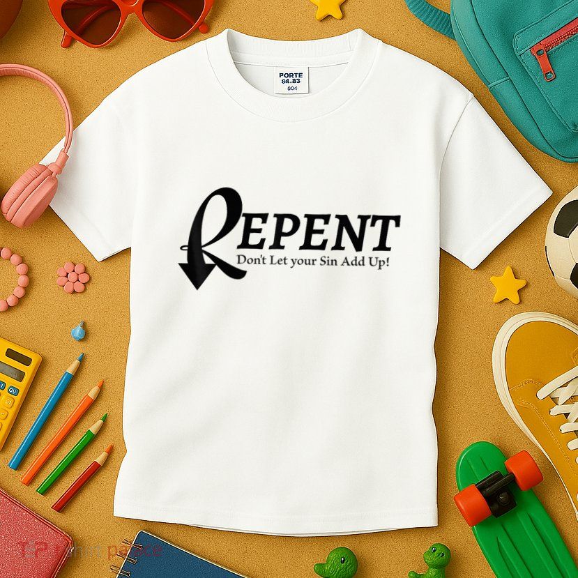 Gifts Making Room Repent Dont Let Your Sin Add Up Kids T-Shirt