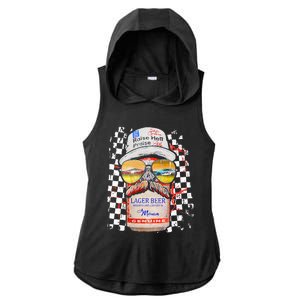 Graphic Motorsport Retro 90s Racing Retro Drinking Beer Ladies PosiCharge Tri-Blend Wicking Draft Hoodie Tank