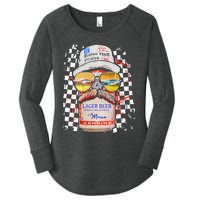 Graphic Motorsport Retro 90s Racing Retro Drinking Beer Women's Perfect Tri Tunic Long Sleeve Shirt