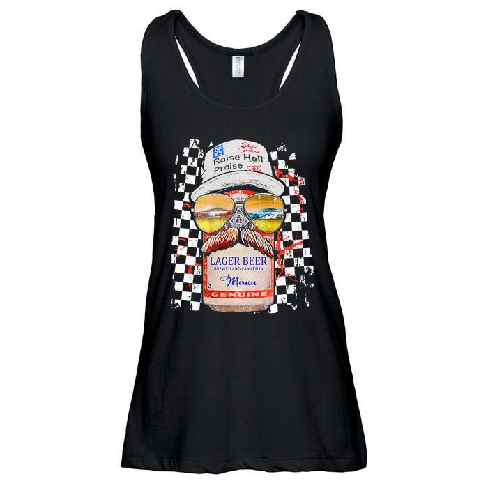 Graphic Motorsport Retro 90s Racing Retro Drinking Beer Ladies Essential Flowy Tank