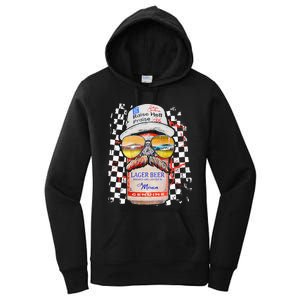 Graphic Motorsport Retro 90s Racing Retro Drinking Beer Women's Pullover Hoodie