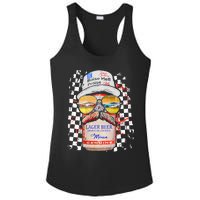 Graphic Motorsport Retro 90s Racing Retro Drinking Beer Ladies PosiCharge Competitor Racerback Tank