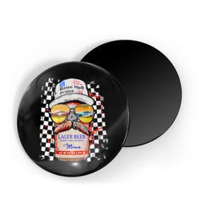 Graphic Motorsport Retro 90s Racing Retro Drinking Beer Magnet