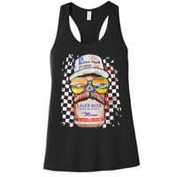 Graphic Motorsport Retro 90s Racing Retro Drinking Beer Women's Racerback Tank