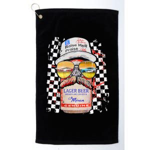 Graphic Motorsport Retro 90s Racing Retro Drinking Beer Platinum Collection Golf Towel