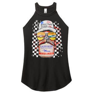 Graphic Motorsport Retro 90s Racing Retro Drinking Beer Women's Perfect Tri Rocker Tank