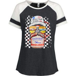 Graphic Motorsport Retro 90s Racing Retro Drinking Beer Enza Ladies Jersey Colorblock Tee