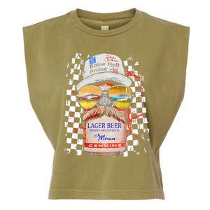 Graphic Motorsport Retro 90s Racing Retro Drinking Beer Garment-Dyed Women's Muscle Tee