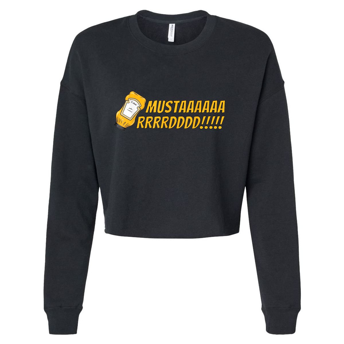 Gnx Mustard Reference Album Cropped Pullover Crew