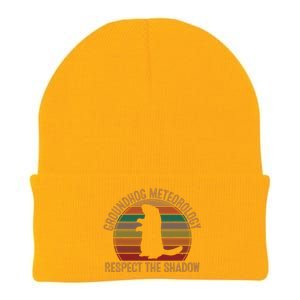 Groundhog Meteorology Respect The Shadow Gift Groundhog Day Knit Cap Winter Beanie