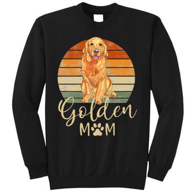 Golden Mom Retro Sunset Golden Retriever Lover Gift Dog Mama Sweatshirt