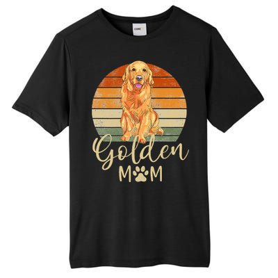 Golden Mom Retro Sunset Golden Retriever Lover Gift Dog Mama Tall Fusion ChromaSoft Performance T-Shirt