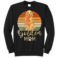 Golden Mom Retro Sunset Golden Retriever Lover Gift Dog Mama Tall Sweatshirt