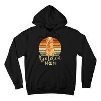 Golden Mom Retro Sunset Golden Retriever Lover Gift Dog Mama Tall Hoodie