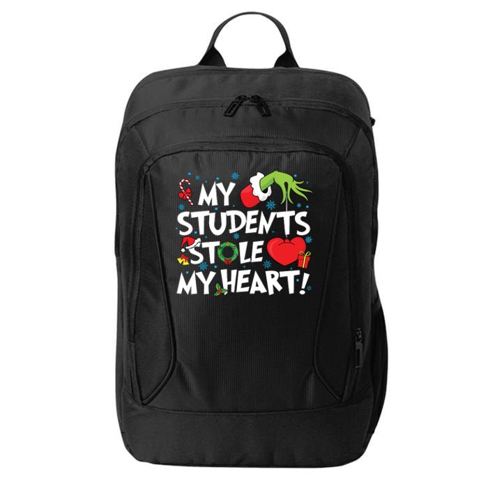 Grinchmas My Student Stole My Heart Teacher Christmas City Backpack