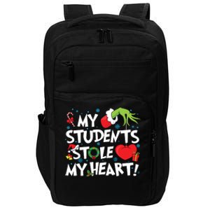 Grinchmas My Student Stole My Heart Teacher Christmas Impact Tech Backpack