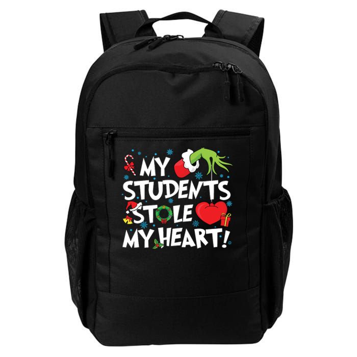 Grinchmas My Student Stole My Heart Teacher Christmas Daily Commute Backpack